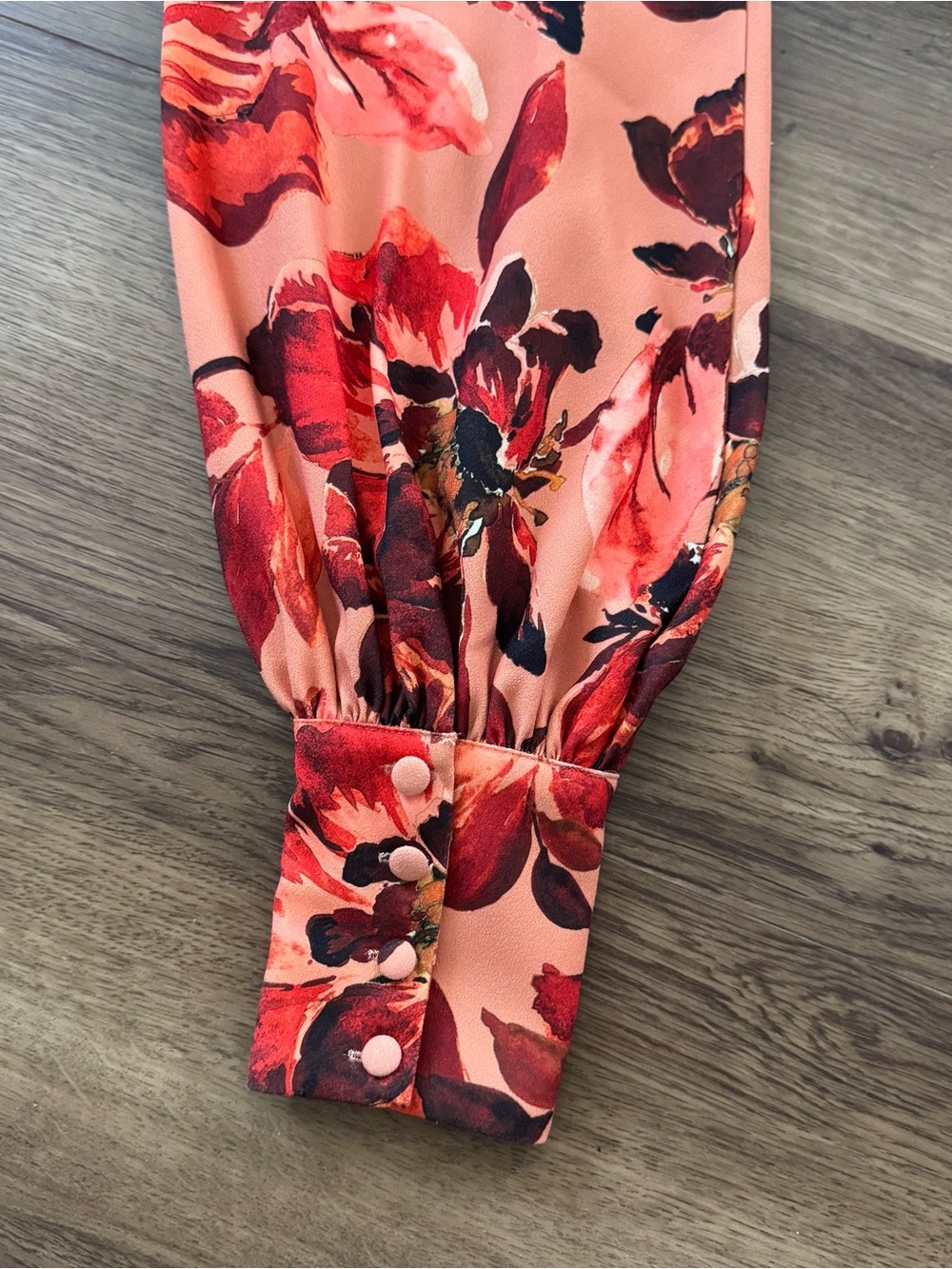 NWT - Alexia Admor - Rust Floral Long Sleeve Empire Waist Maxi Dress - Picture 8 of 15